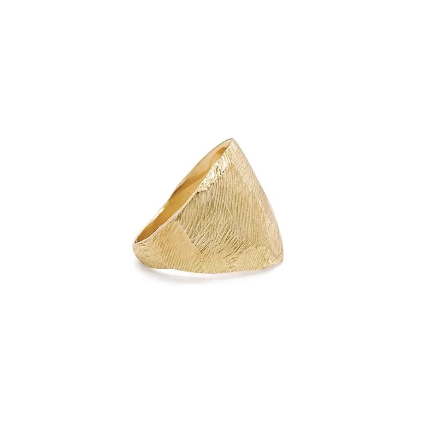 18K Wide Angled Ring