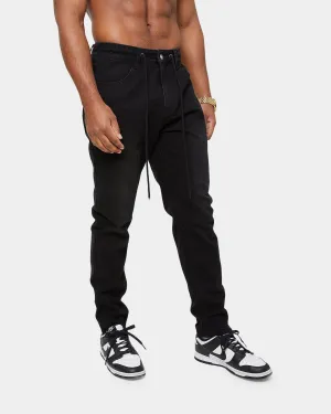 Carré Enorme Straight Tapered Jeans Washed Black