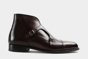 ENZO • Custom Fitted Bespoke Double Monk Strap Boots • HICKORY