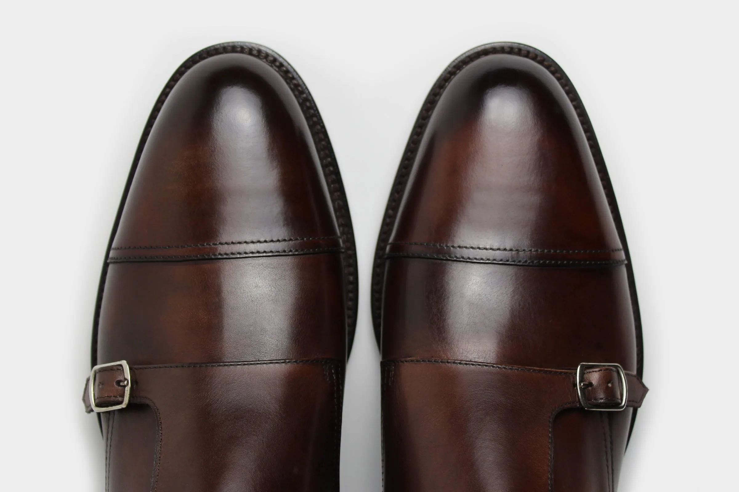 ENZO • Custom Fitted Bespoke Double Monk Strap Boots • HICKORY