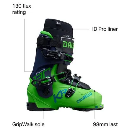 Krypton 130 ID Ski Boot - 2023 Dalbello Sports Race Green/Blue