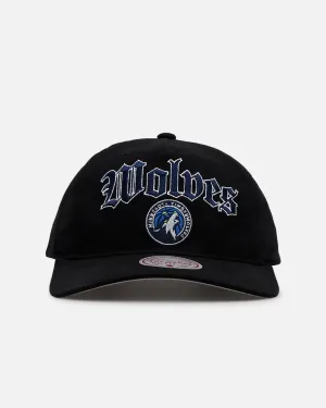 Mitchell & Ness Minnesota Timberwolves 'Old English' Caddy Fit Snapback Black