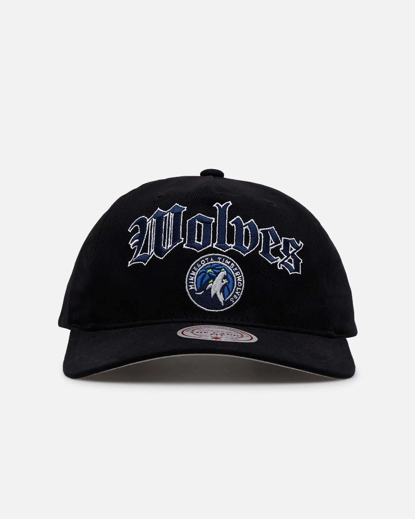 Mitchell & Ness Minnesota Timberwolves 'Old English' Caddy Fit Snapback Black
