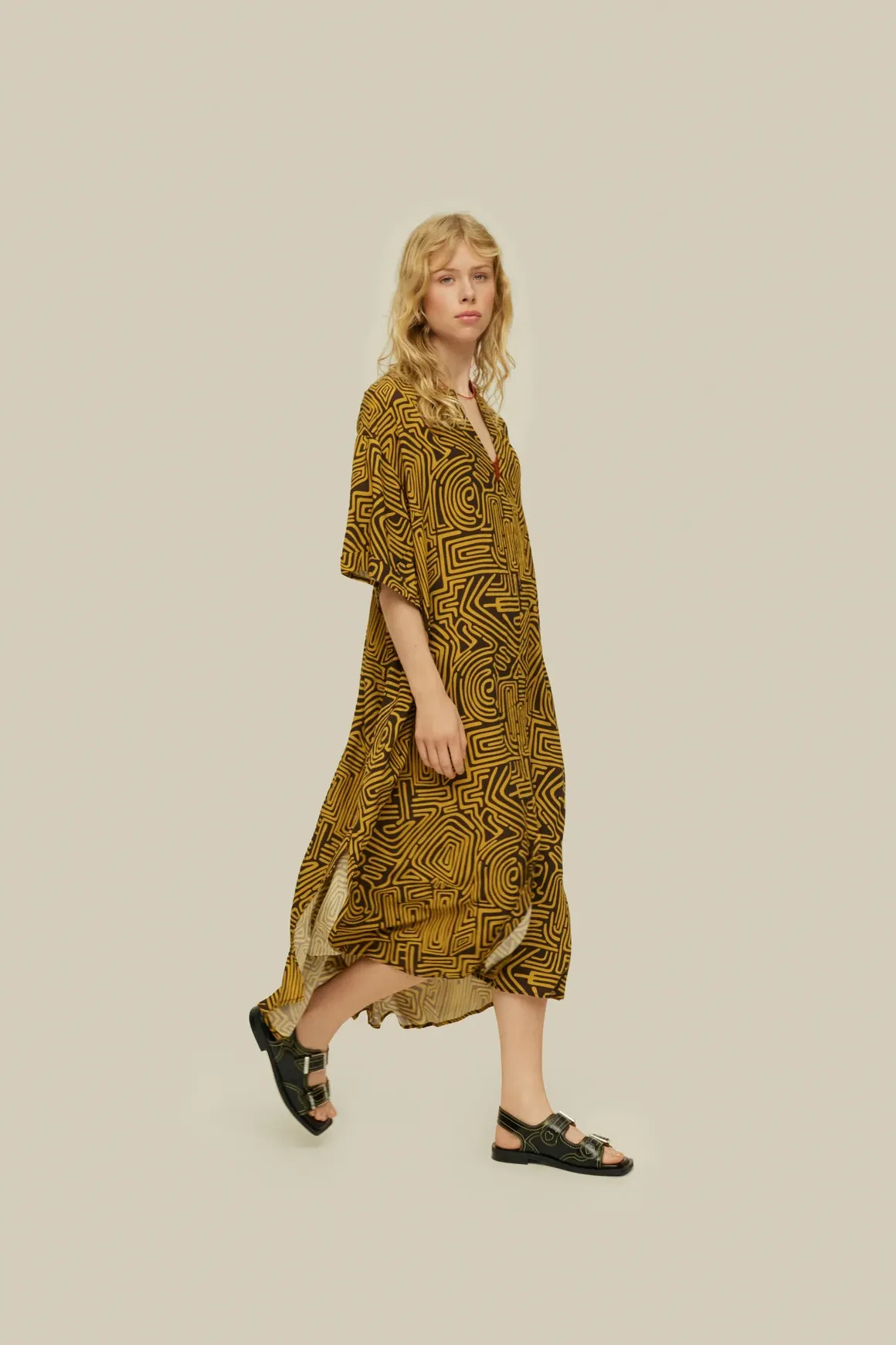 Tawny Golconda Tangelo Viscose Dress