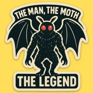'The Man, The Moth, The Legend' Sticker