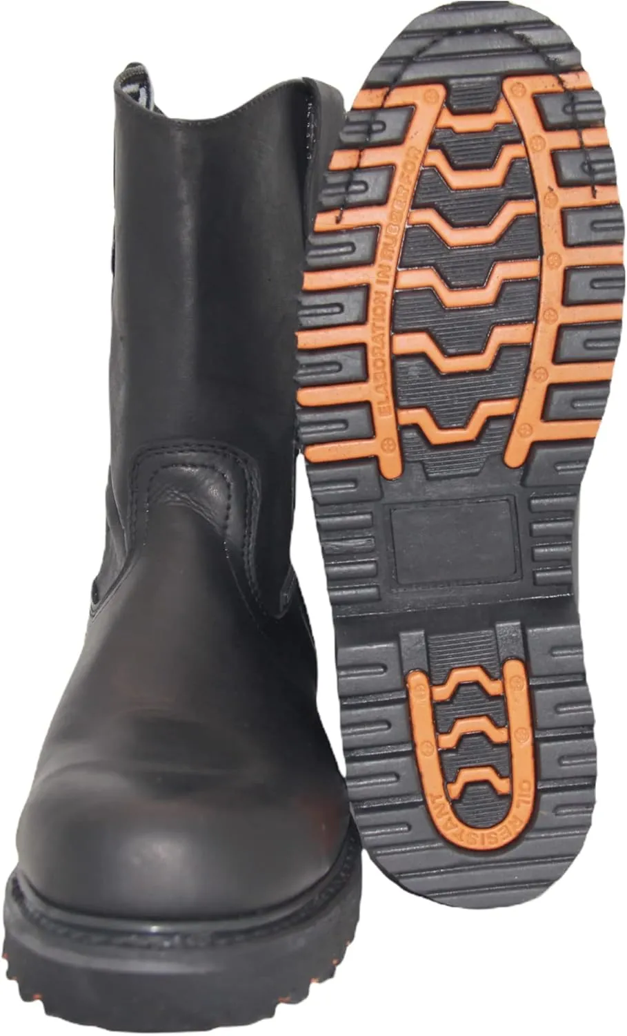 The Western Shops Men's 9" Pull-On Genuine Leather Work Boot