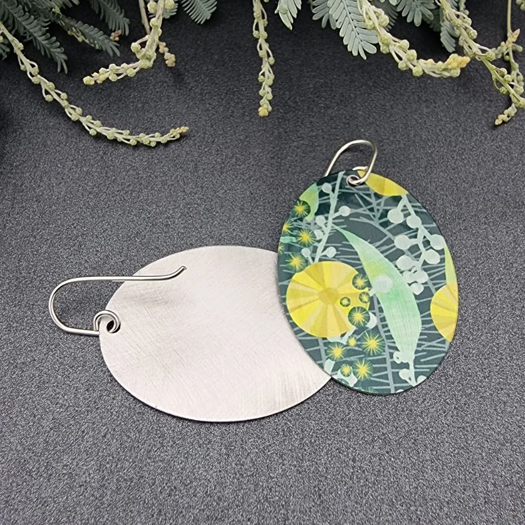 Wattle Large Oval Earrings