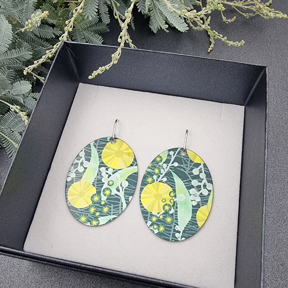 Wattle Large Oval Earrings