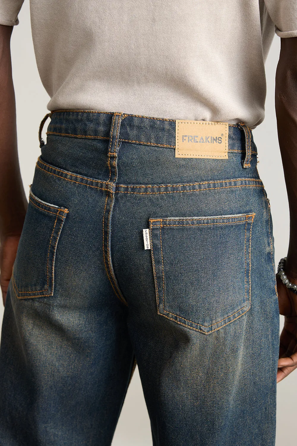 Wide Fit Shaded Men's Jeans