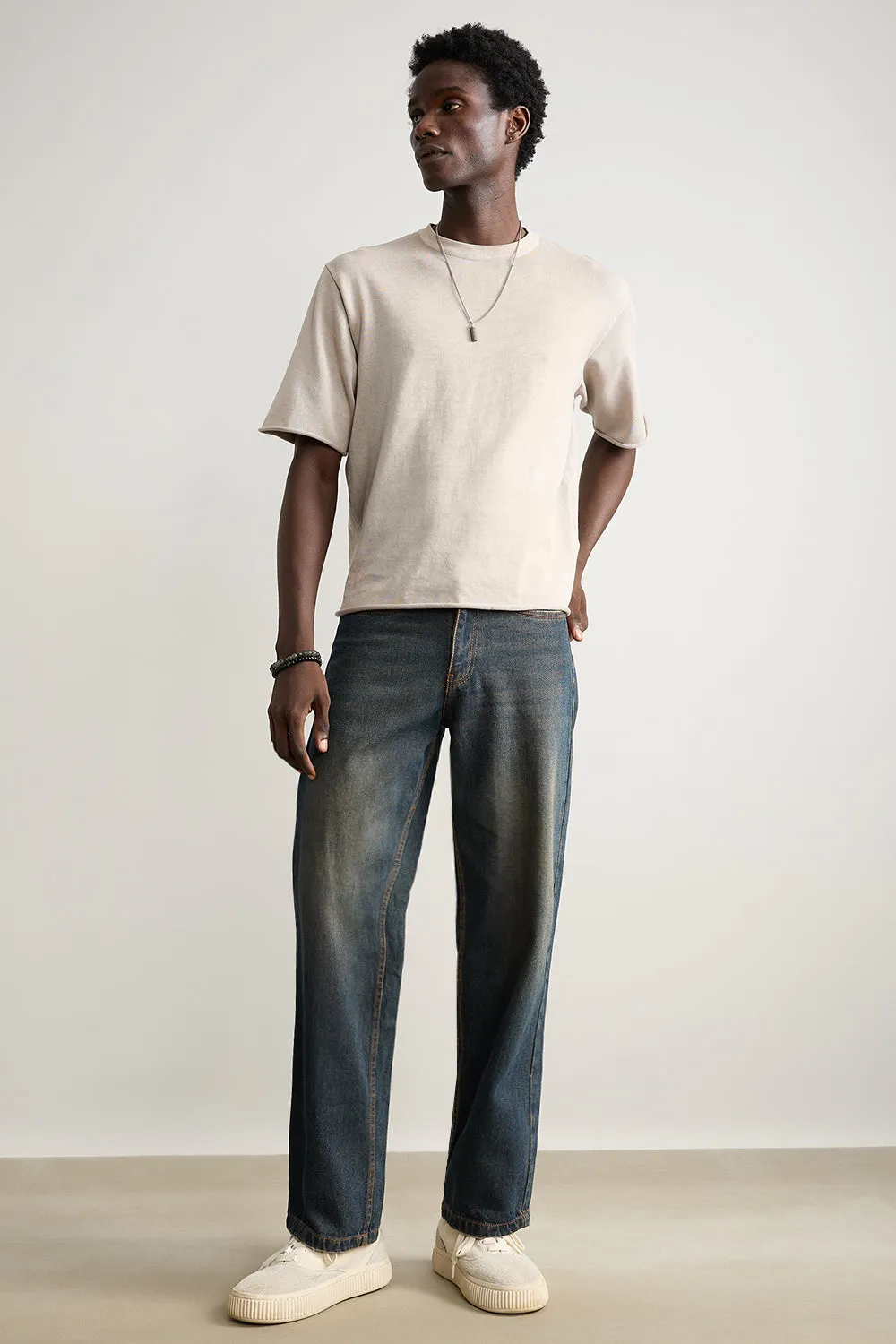 Wide Fit Shaded Men's Jeans